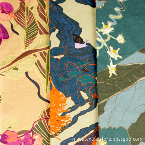 Print Woven 100% Cotton Poplin Fabric
